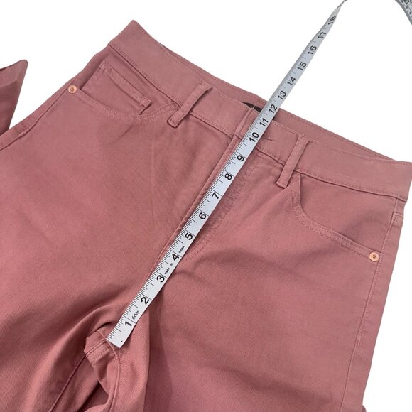Express Womens Straight Ankle High Rise Pants Size 6R Mauve Pink Raw Hem - Picture 6 of 12